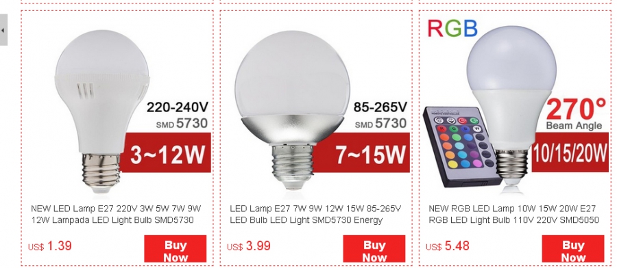 LED Lampen Aliexpress