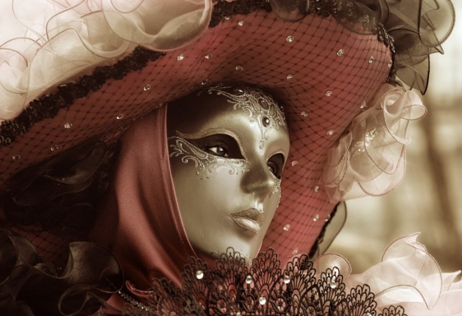 Venezianische Masken, venezianischen Stil