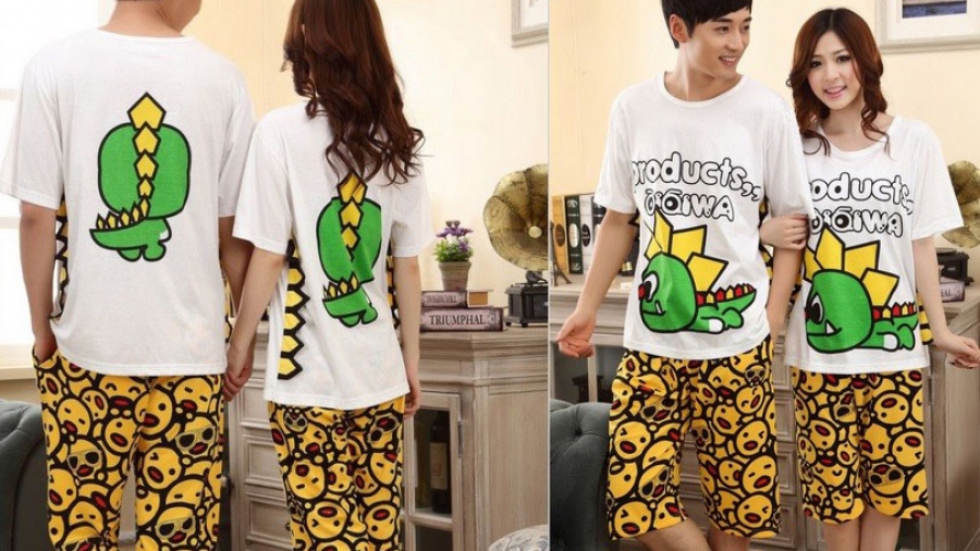 Pyjamas für Liebhaber. Paar Pyjamas.
